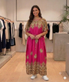 Maxi Long Short Sleeve Middle Eastern Textiles Kaftan Dress