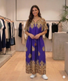 Maxi Long Short Sleeve Middle Eastern Textiles Kaftan Dress
