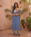 Maxi Short Sleeve Diamond Middle Eastern Inspired Kaftan Dress