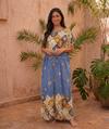 Maxi Short Sleeve Diamond Middle Eastern Inspired Kaftan Dress