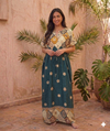 Maxi Short Sleeve Diamond Middle Eastern Inspired Kaftan Dress