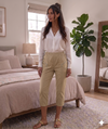 Cherry Berry Capri Trousers Women's Cropped 3/4 Elasticated Summer Pants
