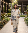Paisley Design Button Collar Shirt & Flared Trousers Co-ord Set