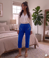 Cherry Berry Capri Trousers Women's Cropped 3/4 Elasticated Summer Pants