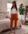 Cherry Berry Capri Trousers Women's Cropped 3/4 Elasticated Summer Pants